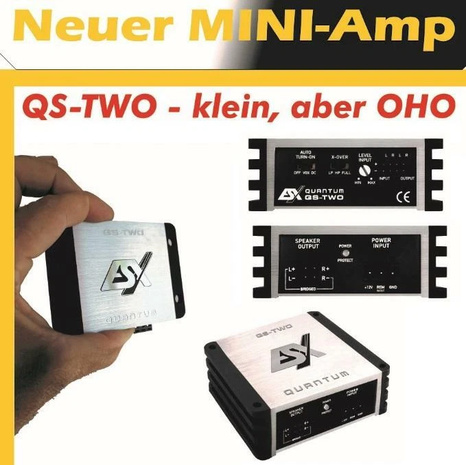 ESX QS-TWO Quantum 2/1-Kanal Endstufe 380W - Silber/Schwarz