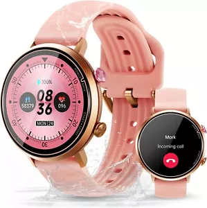 OUKITEL BT60 Smart Watch for Women, Waterproof Fitness Tracker Watch 1.32'' PINK - Imagen 1 de 7