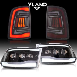 LED Projector Headlights+Tail Lights For 2009-18 RAM 1500/2500/3500 W/Animation - Picture 1 of 21