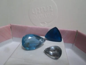 Cut Fluorite/Tourmaline,Pear/Trillion,11x15mm,8x12mm,12x12x15mm,loose gemstones - Picture 1 of 13