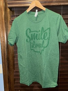 Canvas Adult M Green Smile Local OHIO Short Sleeve T-Shirt - Picture 1 of 5