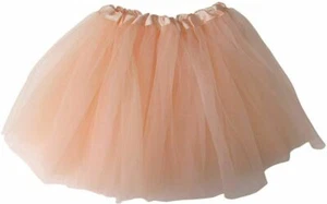 Girls Child Peach Ballet Tutu 3 Layer Soft Tulle - Picture 1 of 1