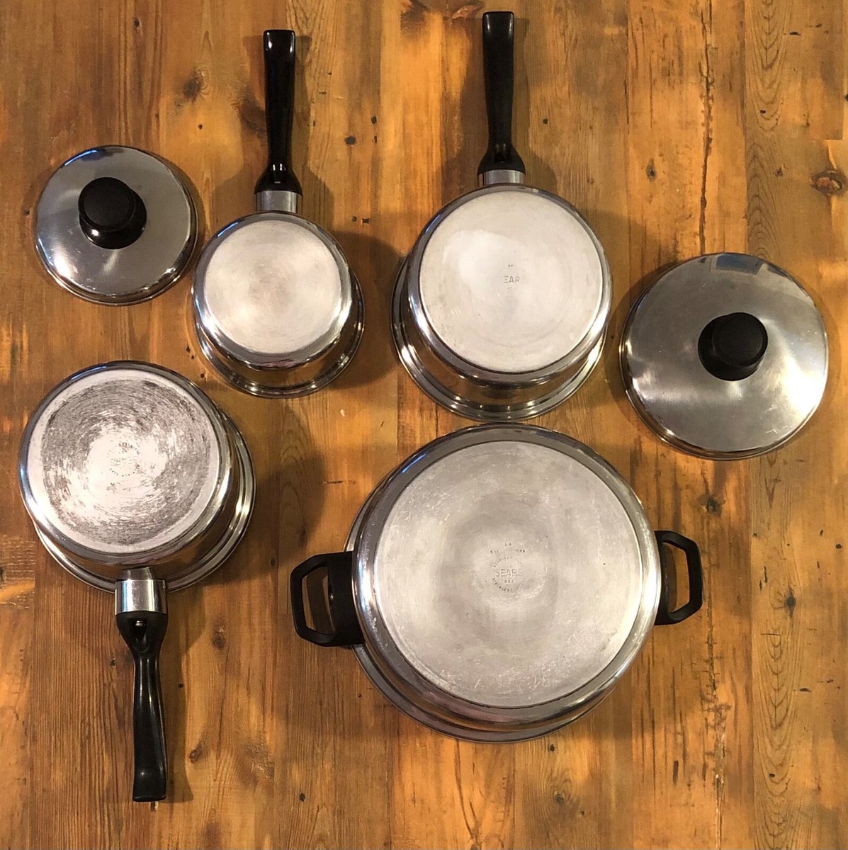 1978年製 SAHARA PAN SET 赤 Swan SWPS5020RN Pan Set From Webbs Of Cannock