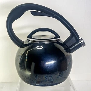 Chantal Tea Kettle Onyx black 1.8qt enamel on steel - Picture 1 of 5