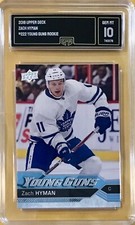 2016 Upper Deck - YOUNG GUNS #222 - ZACH HYMAN - Rookie - GMA 10  GEM MINT