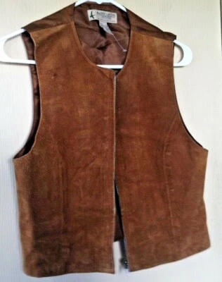 Chaleco de gamuza con cremallera para montar a caballo Western Southwest marrón pequeño para mujer S 36 Foto 1 de 4