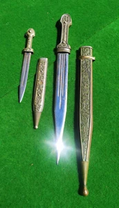 2 x OLD GEORGIAN DAGGER saber DAGESTAN CUTLASS sword KINDJAL COSSACK KAMA set - Picture 1 of 9