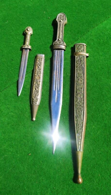 2 x старый грузинский кинжал сабля Дагестан CUTLASS меч KINDJAL казачья Кама комплект - Изображение 1 из 4