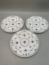 Vintage Furnivals Limited Denmark Dinner Plate 10” ENGLAND Fluted Lace Set Of 3