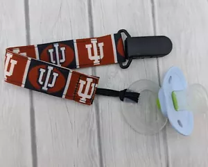 University of Indiana Pacifier Clip Baby Shower Gift College Pacifier Clip - Picture 1 of 3