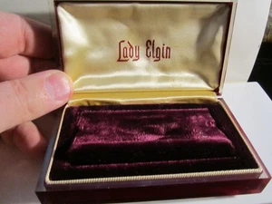 VINTAGE LADY ELGIN WATCH PRESENTATION BOX - NO WATCH - BOX ONLY - Picture 1 of 6