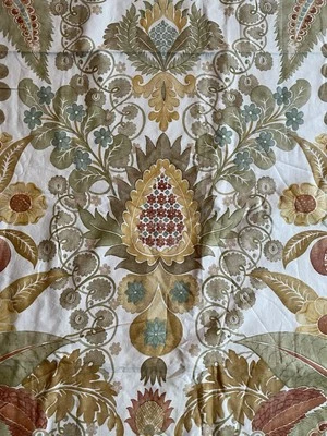 POTTERY BARN Shower Curtain CASSENDRA PALAMPORE Floral Paisley Vintage Design - Image 1 of 4