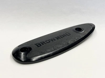 BROWNING BLACK SHOTGUN BUTTPLATE 5 1/8" X 1 3/4" • 3 3/8" hole spacing, NICE - Image 1 of 4