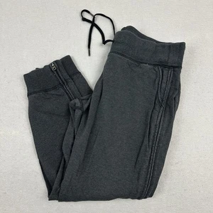 Pantalone Lululemon donna 10 grigio tinta unita zip intera laterale joggers elastico coulisse - Foto 1 di 12