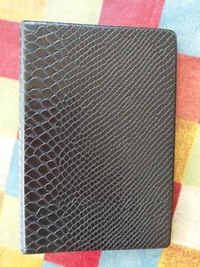 Vintage Filofax black faux snakeskin Vgc - Picture 1 of 5