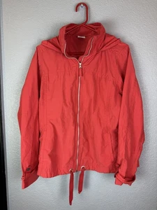 Columbia Jacket Womens 1X Red Hooded Full Zip Drawstring Lightweight Outdoors - Picture 1 of 14