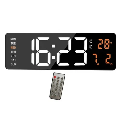 16" Large Digital Wall Clock, Count Down Timer with Remote, Alarm, Big LED Au... - Image 1 of 4