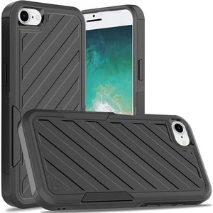 For iPhone 16e Case Dual Layer Shockproof Lined Phone Cover + Tempered Glass - Picture 1 of 25