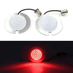 1157 RED LED Turn Signal Light Indicator Inserts Fit Harley Electra//Road Glide - Picture 1 of 9