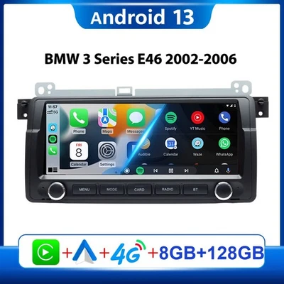 8.8" 8+128GB Android 13 Autoradio DAB+ GPS DSP Für BMW 3er E46 M3 Rover 75 MG ZT - Bild 1 von 4
