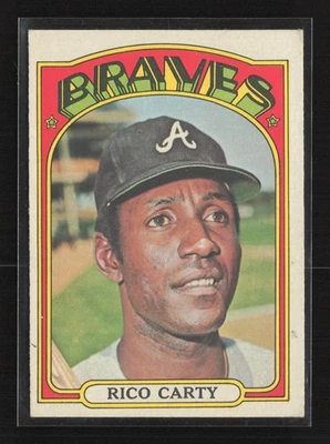 Rico Carty Atlanta Braves 1972 Topps #740 en muy buen estado ** descolorido ** Foto 1 de 2