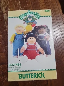 Vintage Kohl Patch Kinder Butterick Puppenkleidung Muster # 3660 Overall Pullover - Bild 1 von 3