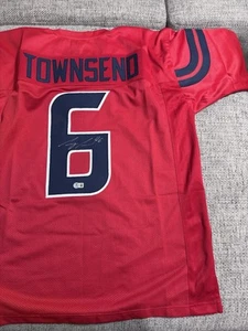 Tommy Townsend Signed Autograph Custom Jersey - Beckett Coa - Houston Texans - Picture 1 of 4