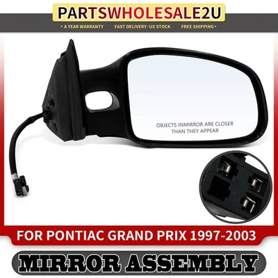 Espejo retrovisor eléctrico derecho pasajero liso para Pontiac Grand Prix 1997-2003 10312052 Foto 1 de 4