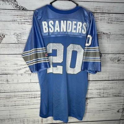 复古冠军巴里·桑德斯 #20 底特律狮子队 NFL 备用球衣 尺寸 L — 第 1/4 张图片