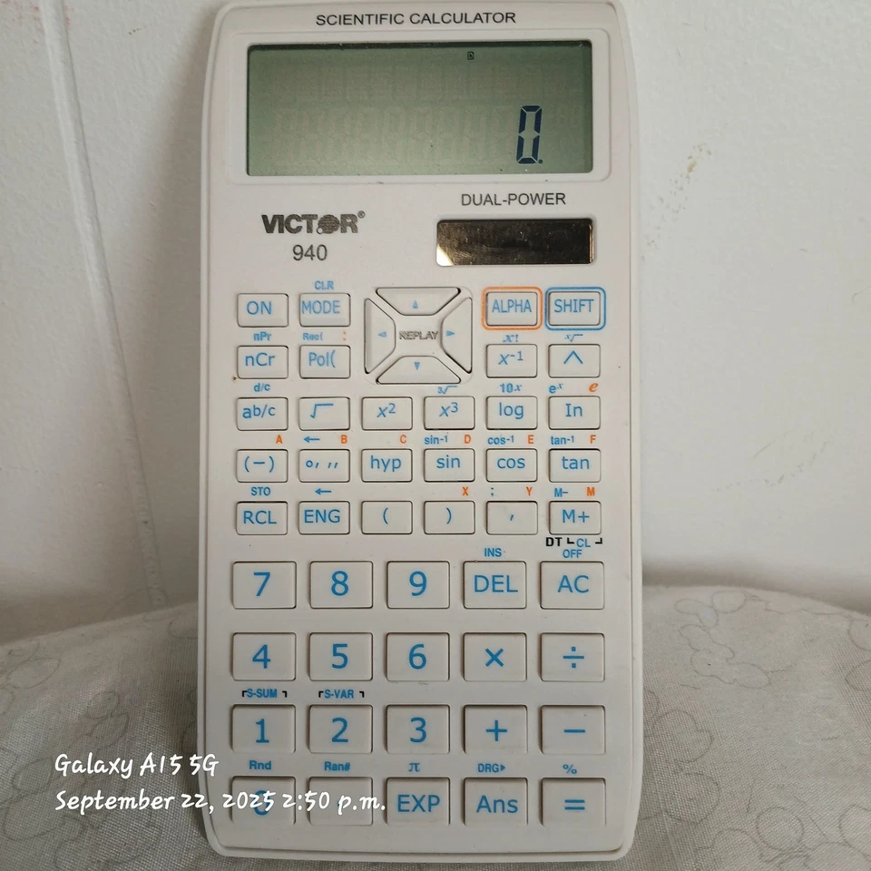 Victor 940 Advanced Scientific Calculator 10-Digit Dual Power 2 Line - Image 1 of 4