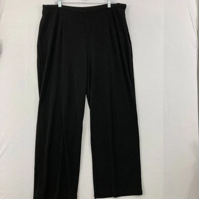 NWT Vintage Talbots size 3X Black Wide Leg Soft Stretch Side Zip Pants Office - Image 1 of 4