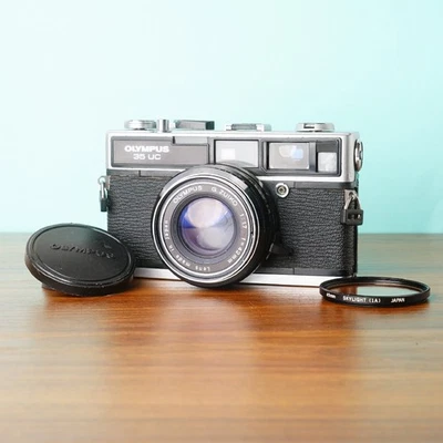 Olympus 35UC 35mm Rangefinder 42mm Film Camera Black - CLA’d, Tested From Japan - Image 1 of 4