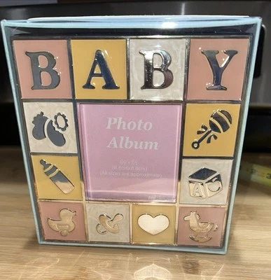 Álbum de fotos colección cuadrados bebé plata esmaltada nuevo en embalaje regalo niña Foto 1 de 4