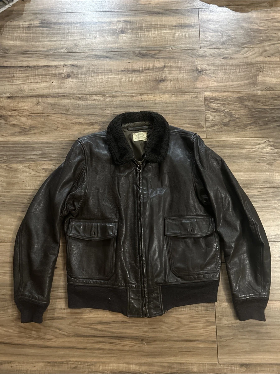 \" G-1 短丈 \" bomber jacket vintage leather RARE Vintage Polo Ralph Lauren G-1 Leather Bomber Flight Pilot