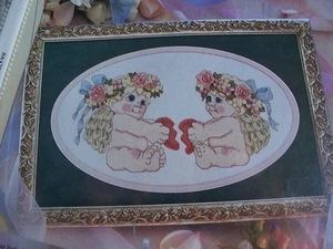 Revista de querubines de amistad patrón de punto de cruz (A) - Imagen 1 de 1