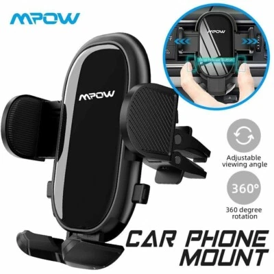 Mpow Car Air Vent Mount Cell Phone Holder Dock w/ Stable Clip For iPhone Samsung - Image 1 of 4