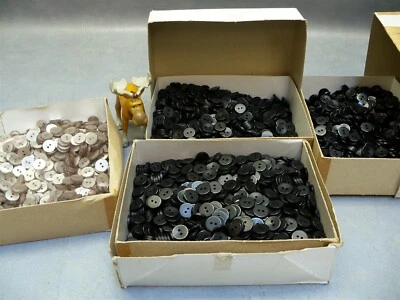 15MM BUTTON Lot Silver-Gray Black 4500+ buttons - Image 1 of 4