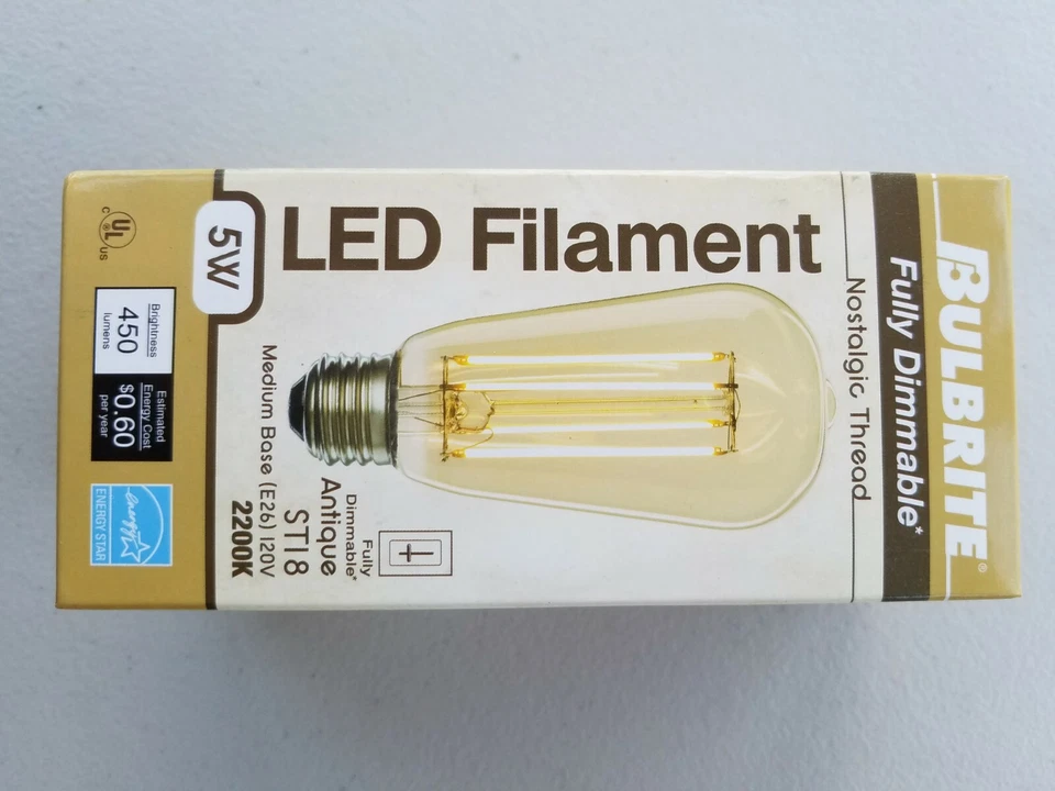 Pottery Barn LED Teardrop Filament 40W Equivalent Light Bulsb #1 - Image 1 of 3