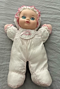 Playskool 11” My Very Soft Baby Doll Peluche 1995 Chirrido Rosa Vinilo Cara Hasbro - Imagen 1 de 4