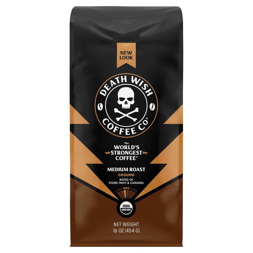 Café molido Death Wish tostado medio 16 oz (paquete de 6) Foto 1 de 1