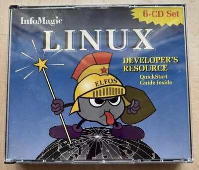 Linux Developer's Resource Infomagic Blue KNIGHT 6 CD Red Hat Slackware Kernel Foto 1 de 4