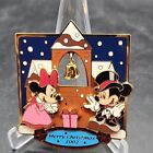 2002 Disney Mickey & Minnie PIN NOËL Dangle / Slider LE JUMBO - M&P Japon