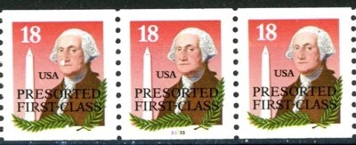 Washington & Monument PRESORT 1st CL Low Gloss PNC3 MNH Scott 2149A Plate 33333 - Image 1 of 2