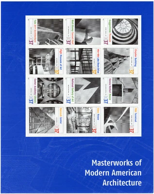 Scott #3910 Masterworks of Modern American Architecture Sheet of 12 Stamps - MNH - Image 1 of 2