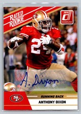 Anthony Dixon Donruss Rated Rookie 2010 4 San Francisco 49ers AUTO RC