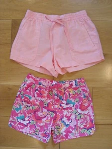 BNWOT Girls XXL 13yrs 2x GAP SHORTS Pull on Style Cotton & Linen Floral & Pink - Picture 1 of 2