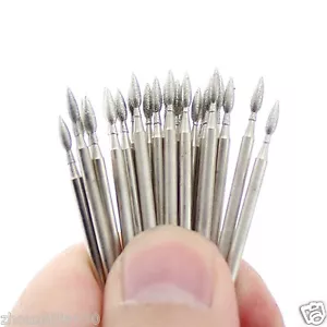 30Pcs 2mm TORCH CYLINDER Head Diamond Grinding Bits Bur Lapidary Tools for Stone - Picture 1 of 13