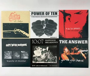 Lot of 6 NWHC Northwest Hardcore Punk Vinyl 7” Records The Answer LES GANTS sxe - Picture 1 of 4