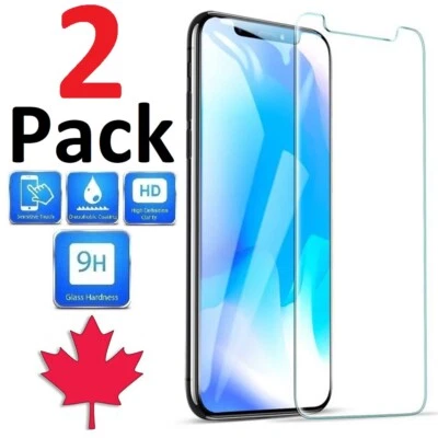 2 PACK Tempered Glass Screen Protector for iPhone 17 16 15 14 13 12 11 XR SE 8 7 - Image 1 of 4