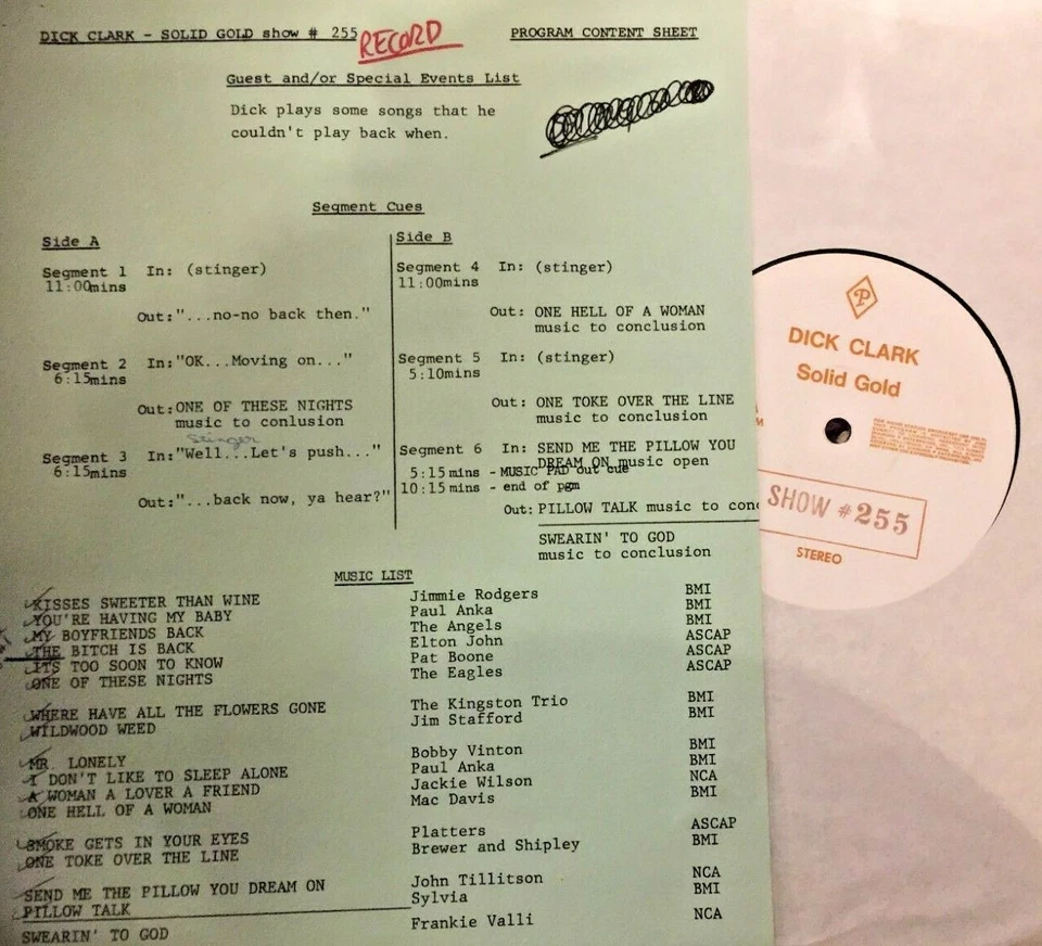 RADIO SHOW: #255 SONGS DICK COULDN'T PLAY: SYLVIA, PAUL ANKA (2), KINGSTON TRIO Foto 1 de 1